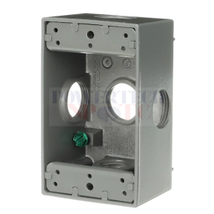 (2" x 4") 5 Outlet (2 sided) Weatherproof Junction Box - BOXES & COVERS - RED DOT