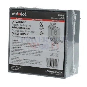 (4" x 4") 3 Outlet Weatherproof Junction Box - BOXES & COVERS - RED DOT