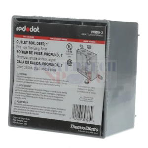 (4" x 4") 5 Outlet Deep Weatherproof Junction Box - BOXES & COVERS - RED DOT