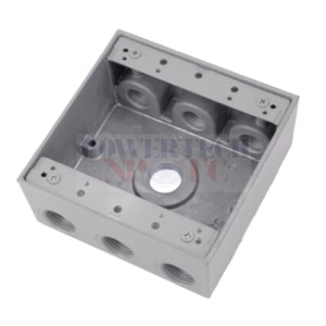 (4" x 4") 7 Outlet Weatherproof Junction Box - BOXES & COVERS - RED DOT