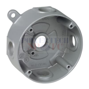 Round 5 Outlet Weatherproof Junction Box - BOXES & COVERS - RED DOT